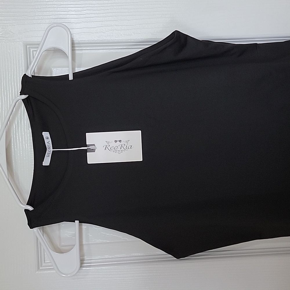 ReoRia sleeveless racer back halter neck bodysuit, black, XL - Picture 4 of 7